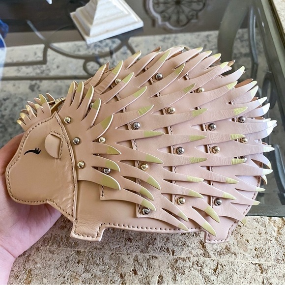 Kate Spade Bag Baja Bound Porcupine Hedgehog Leather Crossbody Multi GUC - Picture 9 of 10